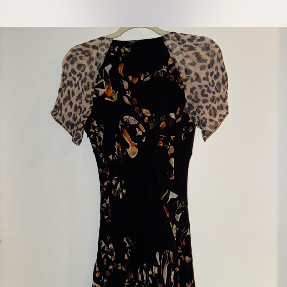 All Saints Black and Brown Maxi Dress - Picture 6 of 8